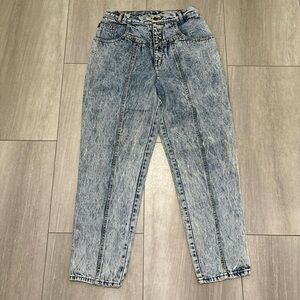 Vintage 80s PS GITANO Women Acid Wash Denim Jeans 12 SHORT Wash Tag Size